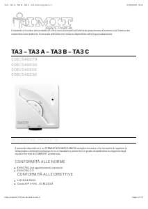 Manuale IMIT 546070 TA3 Termostato