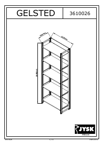 Handleiding JYSK Gelsted (61x164x29) Boekenkast