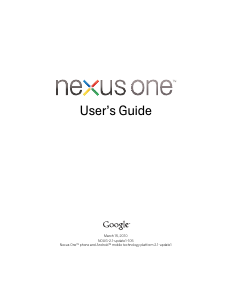 Manual Google Nexus One Mobile Phone