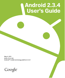 Handleiding Google Android 2.3.4 Gingerbread