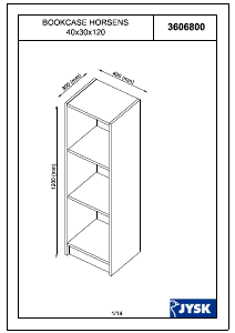 Manual JYSK Horsens (40x120x30) Bookcase