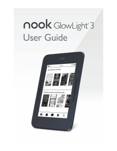 Manual Barnes and Noble NOOK GlowLight 3 E-Reader