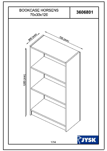 Bedienungsanleitung JYSK Horsens (70x120x30) Bücherregal