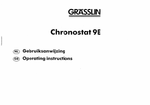 Manual Grässlin Chronostat 9E Thermostat