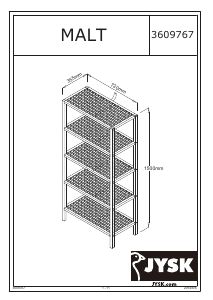 Návod JYSK Malt (72x150x36) Knižnica