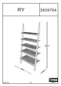 Manual JYSK Ry (90x180x39) Bookcase