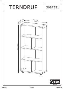 Manual JYSK Terndrup (78x157x29) Bookcase