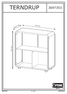 Посібник JYSK Terndrup (79x82x30) Книжкова шафа