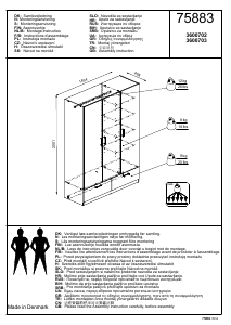 Manual de uso JYSK Ejby (144x200x50) Armario