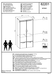 Handleiding JYSK Eskebjerg (85x176x49) Kledingkast