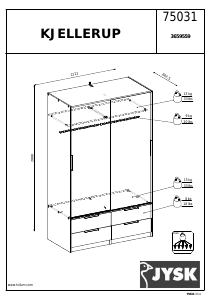 Manual de uso JYSK Kjellerup (122x201x60) Armario