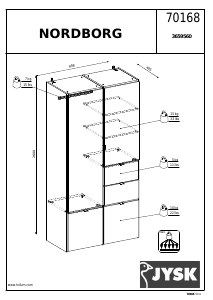 Manual JYSK Nordborg (100x200x50) Garderobă