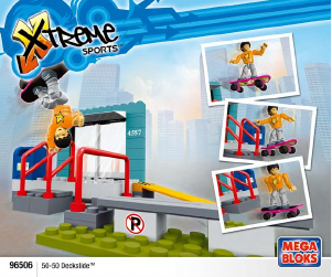 Manual Mega Bloks set 96506 Xtreme Sports 50-50 deckslide