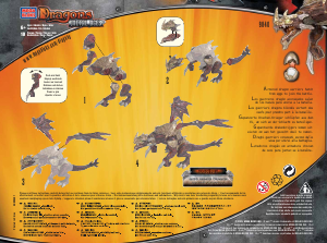 Manual Mega Bloks set 9840 Dragons Rutilus gold armor dragon