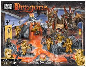 Handleiding Mega Bloks set 9882 Dragons Fire mountain