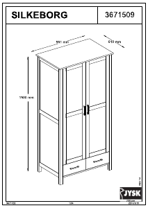 Mode d’emploi JYSK Silkeborg (97x190x61) Armoire