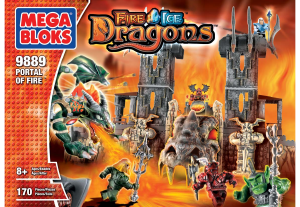 Handleiding Mega Bloks set 9889 Dragons Portal of fire