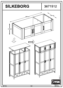 Manuál JYSK Silkeborg (134x42x58) Šatní skříň