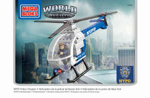 Handleiding Mega Bloks set 97845 World Builders NYPD police chopper