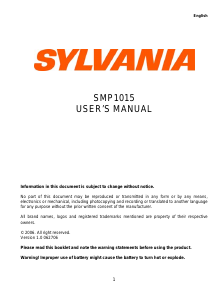 Handleiding Sylvania SMP1015 Mp3 speler