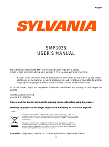 Manual Sylvania SMP1036 Mp3 Player