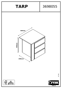 Manual JYSK Tarp (57x58x50) Wardrobe