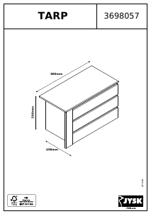 Manual JYSK Tarp (98x58x50) Wardrobe