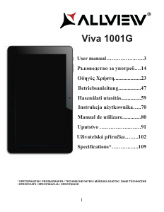 Manuál Allview Viva 1001G Tablet