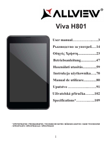 Manuál Allview Viva H801 Tablet