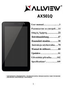 Manuál Allview AX 501Q Tablet