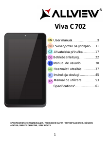 Manual de uso Allview Viva C702 Tablet