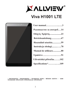 Használati útmutató Allview Viva H1001 LTE Táblagép