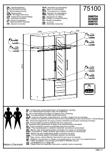 Manual JYSK Tebstrup (147x201x60) Garderobă