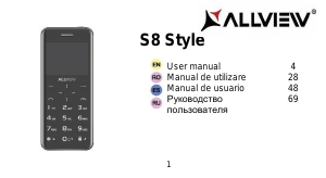 Руководство Allview S8 Style Мобильный телефон