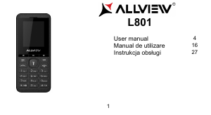 Instrukcja Allview L801 Telefon komórkowy