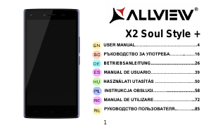 Наръчник Allview X2 Soul Style+ Мобилен телефон