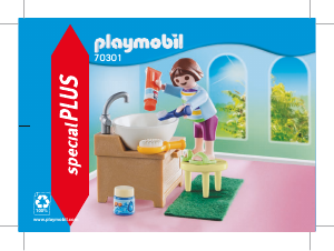 Manual Playmobil set 70301 Special Girl brushing teeth