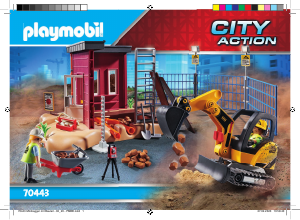 Brugsanvisning Playmobil set 70443 Construction Minigravemaskine med byggedel