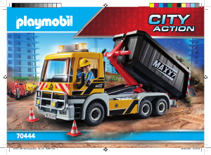 Instrukcja Playmobil set 70444 Construction Samochód ciężarowy z wymiennym nadwoziem
