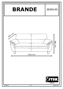 Manuale JYSK Brande (149x91x89) Divano