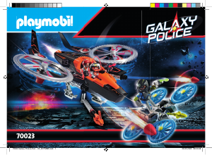 Mode d’emploi Playmobil set 70023 Galaxy Police Hélicoptère et pirates de l'espace