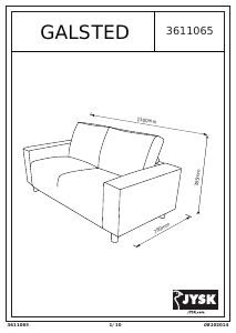 Manual JYSK Galsted (150x79x80) Canapea