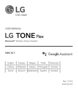 Mode d’emploi LG HBS-XL7 Tone Flex Headset