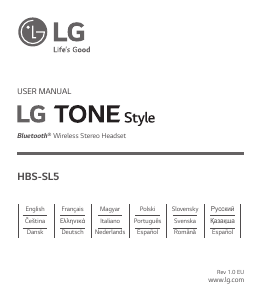 Bruksanvisning LG HBS-SL5 Tone Style Headset