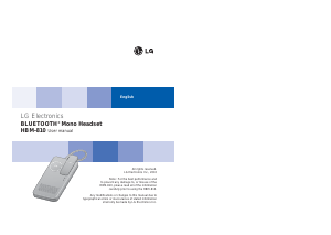 Manuale LG HBM-810 Headset