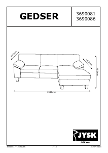 说明书 JYSKGedser (211x85x141)沙发