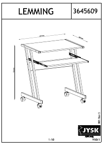 Посібник JYSK Lemming (64x73x48) Письмовий стіл