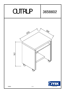 Εγχειρίδιο JYSK Outrup (67x76x50) Γραφείο