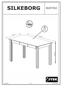 Посібник JYSK Silkeborg (130x75x70) Письмовий стіл