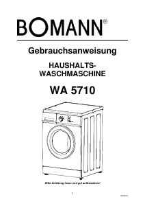 Bedienungsanleitung Bomann WA 5710 Waschmaschine